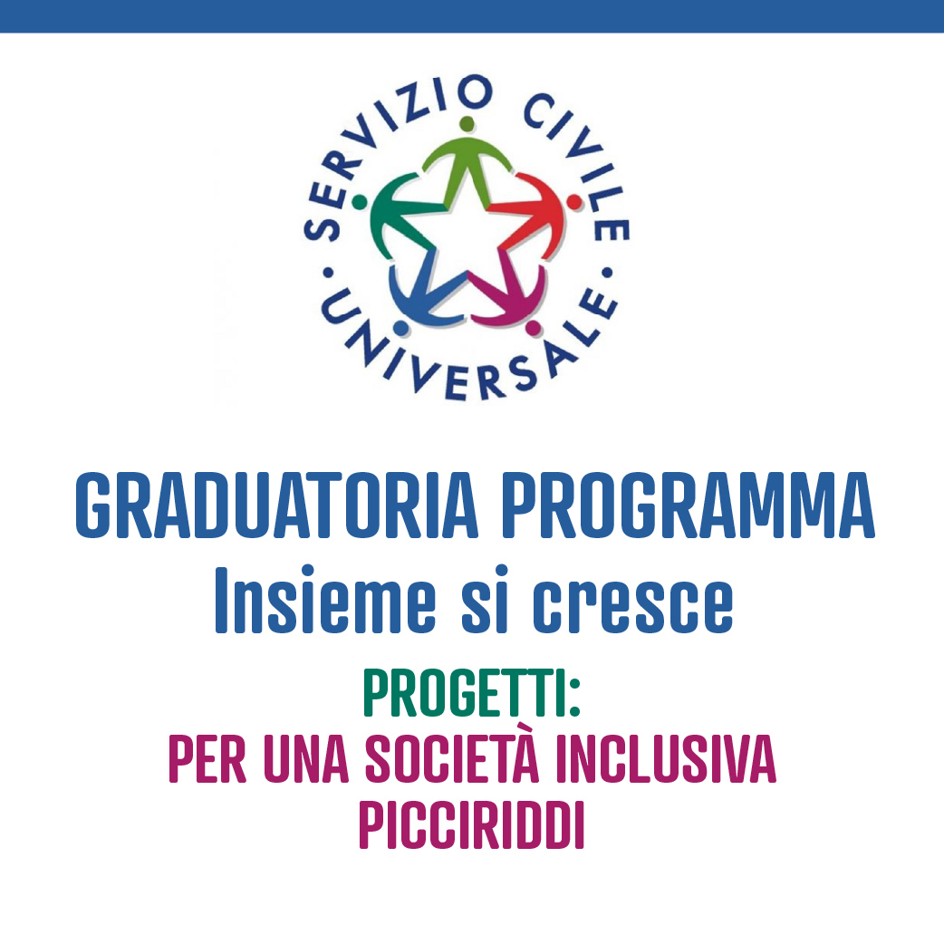 GRADUATORIA PROGRAMMA SCU INSIEME SI CRESCE