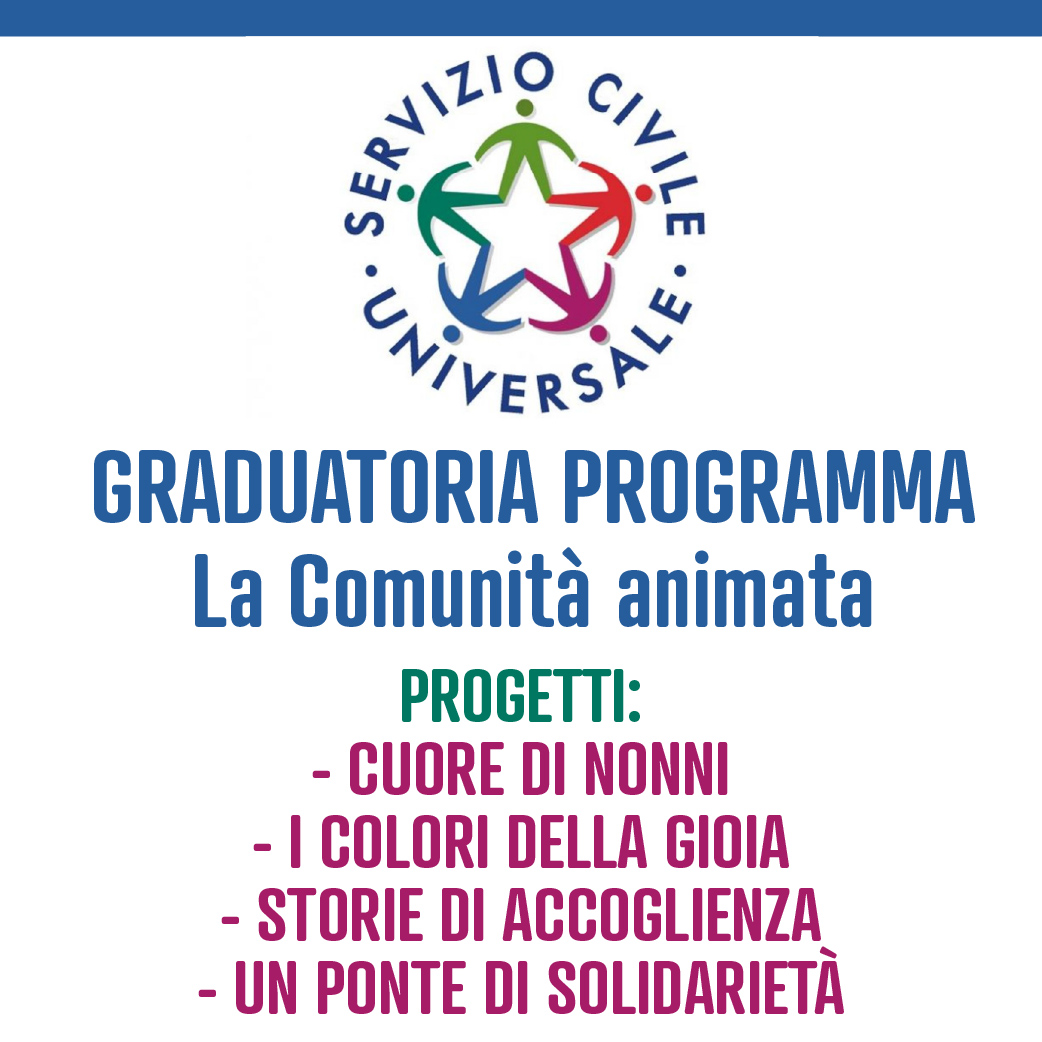 GRADUATORIA PROGRAMMA SCU Comunità animata