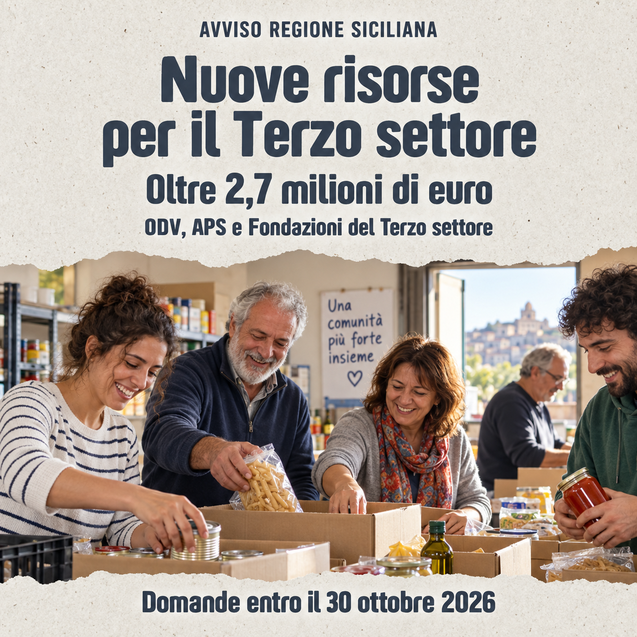 Terzo settore, oltre 2,7 milioni per i progetti in Sicilia: domande entro il 30 ottobre
