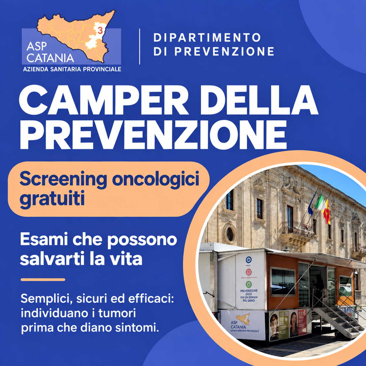 Prevenzione oncologica: torna il camper di ASP Catania
