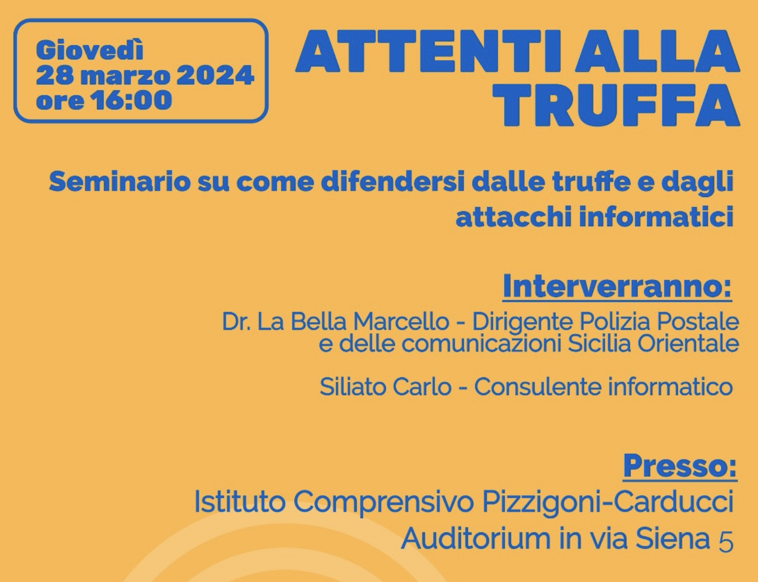 Seminario a Catania sulle truffe informatiche