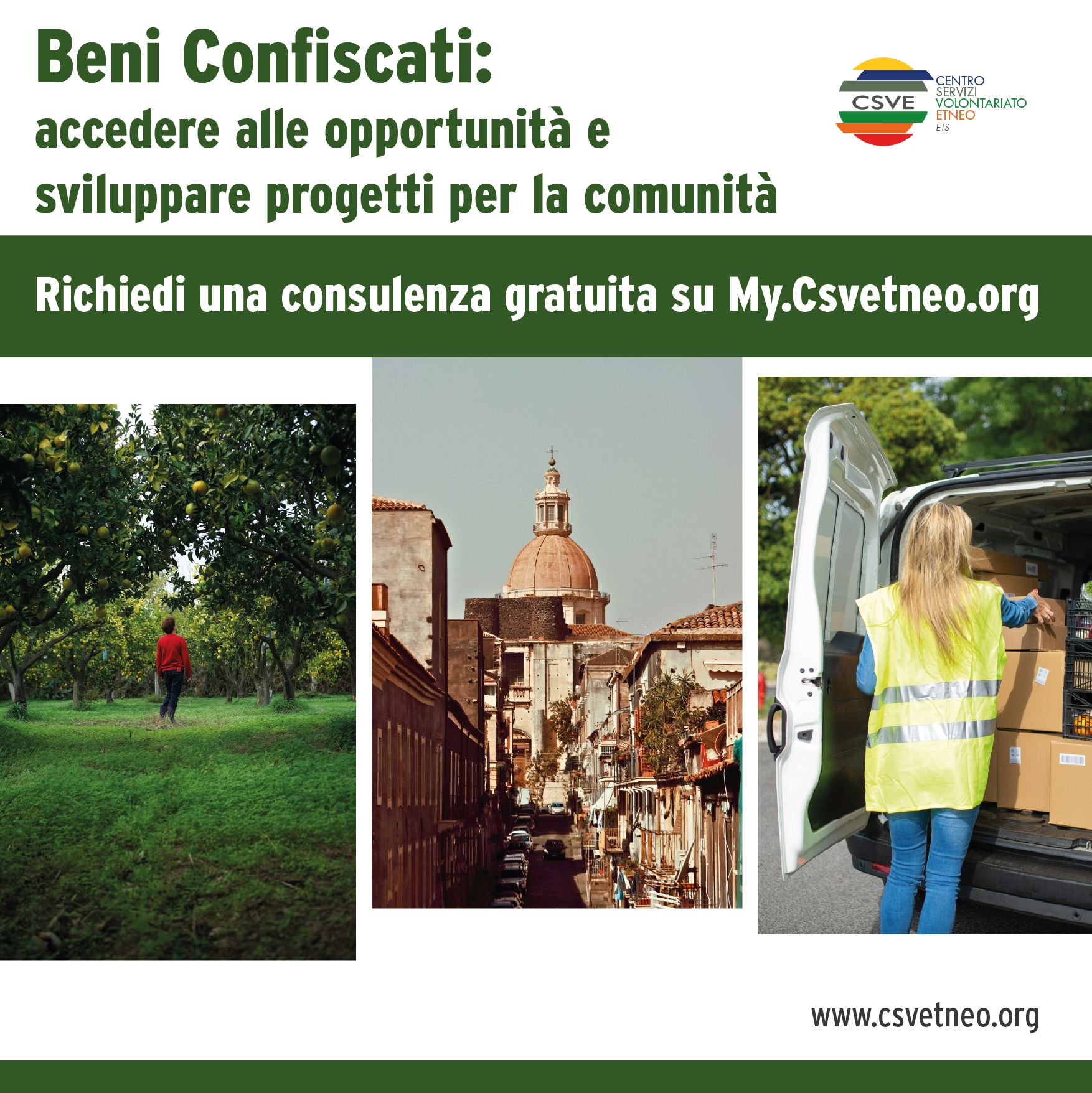 Beni confiscati, opportunità per il Terzo Settore: al CSVE un servizio gratuito di consulenza per gli ETS