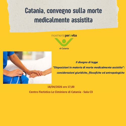 Catania: un incontro di approfondimento sul disegno di legge in materia di morte medicalmente assistita