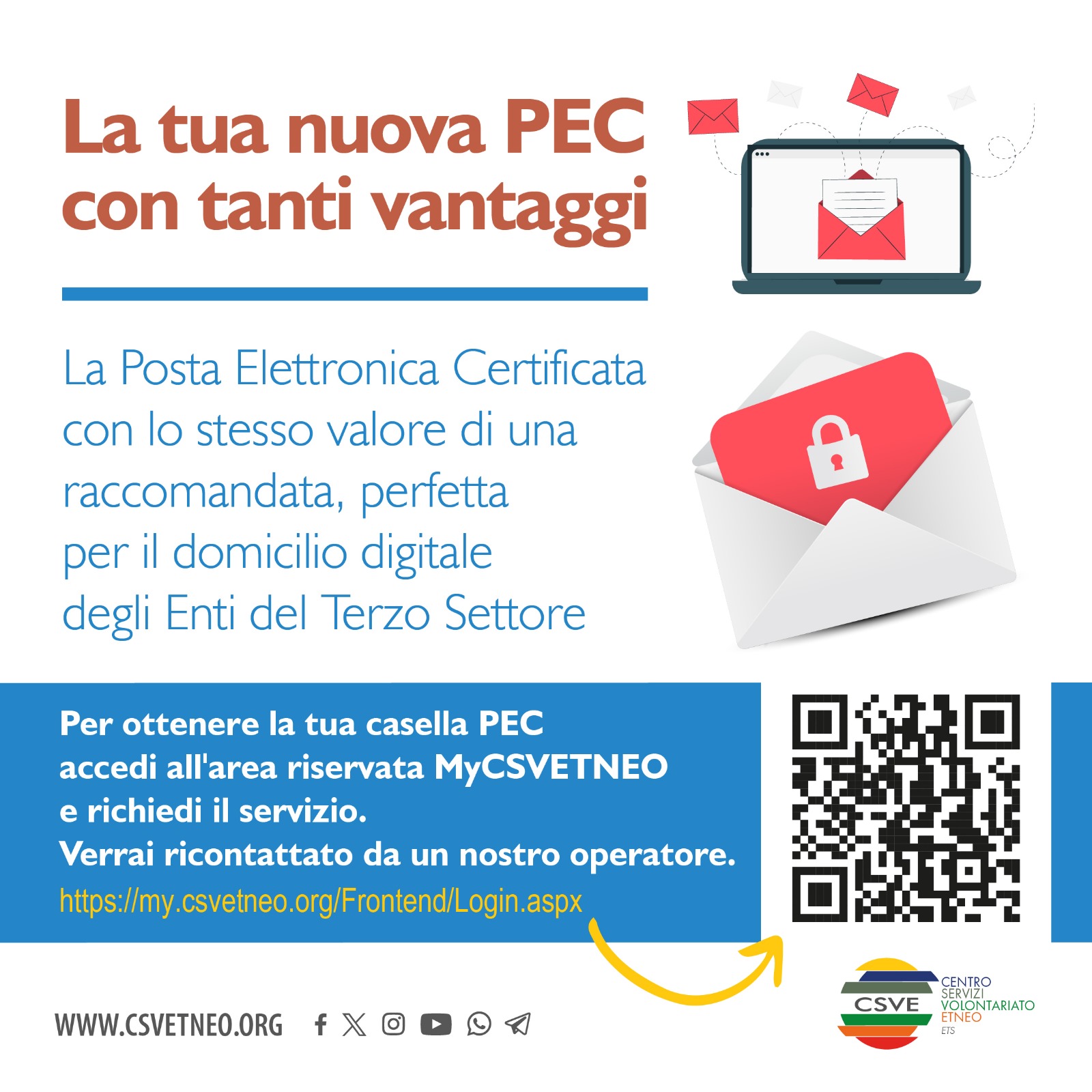 UNA NUOVA PEC PER LA TUA ASSOCIAZIONE, CON TANTI VANTAGGI!