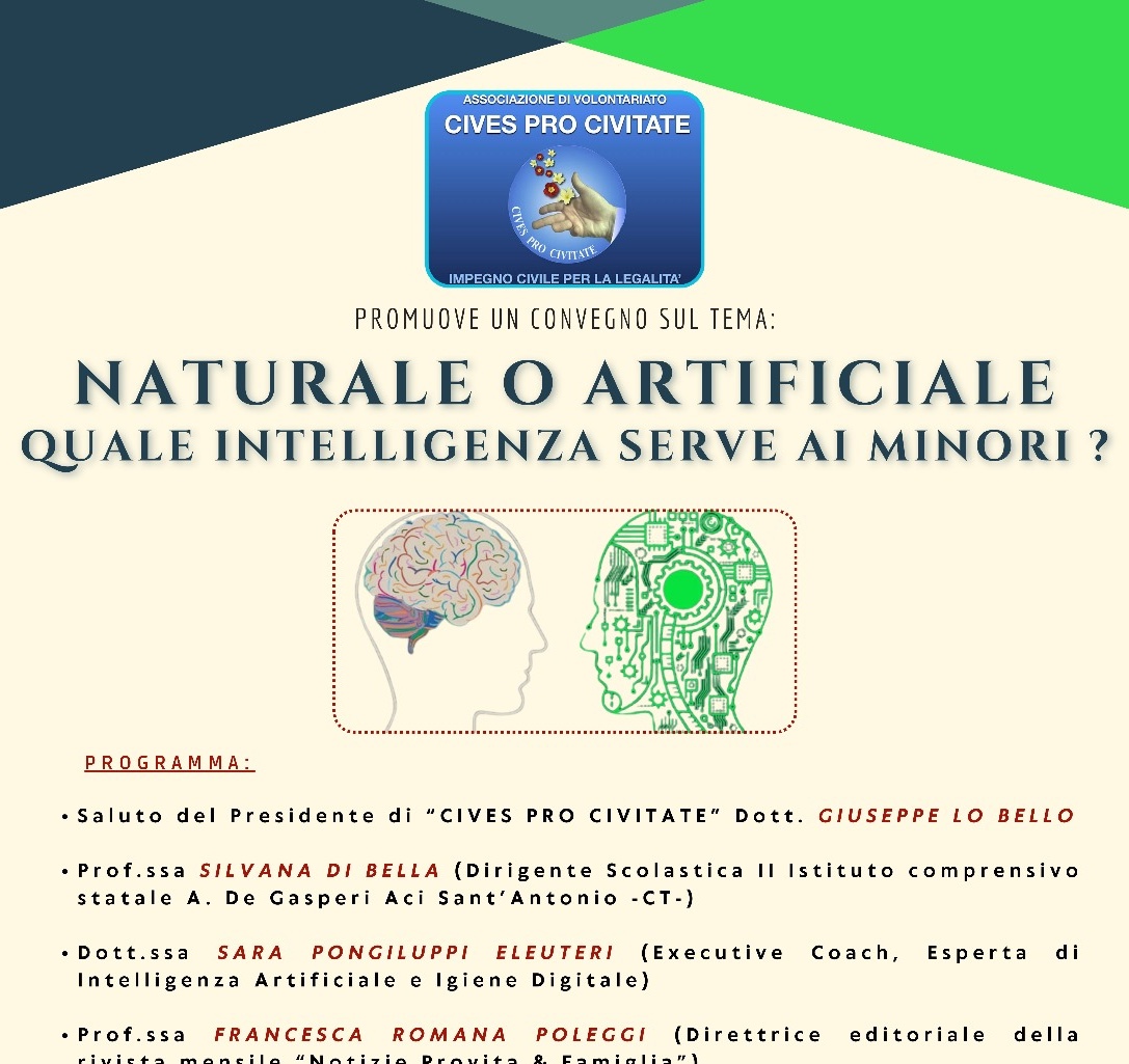 NATURALE O ARTIFICIALE? Convegno sull'AI di "Cives Pro civitate"