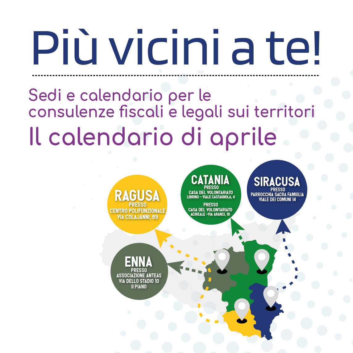 Consulenze fiscali e legali sui territori: appuntamenti di aprile 2026