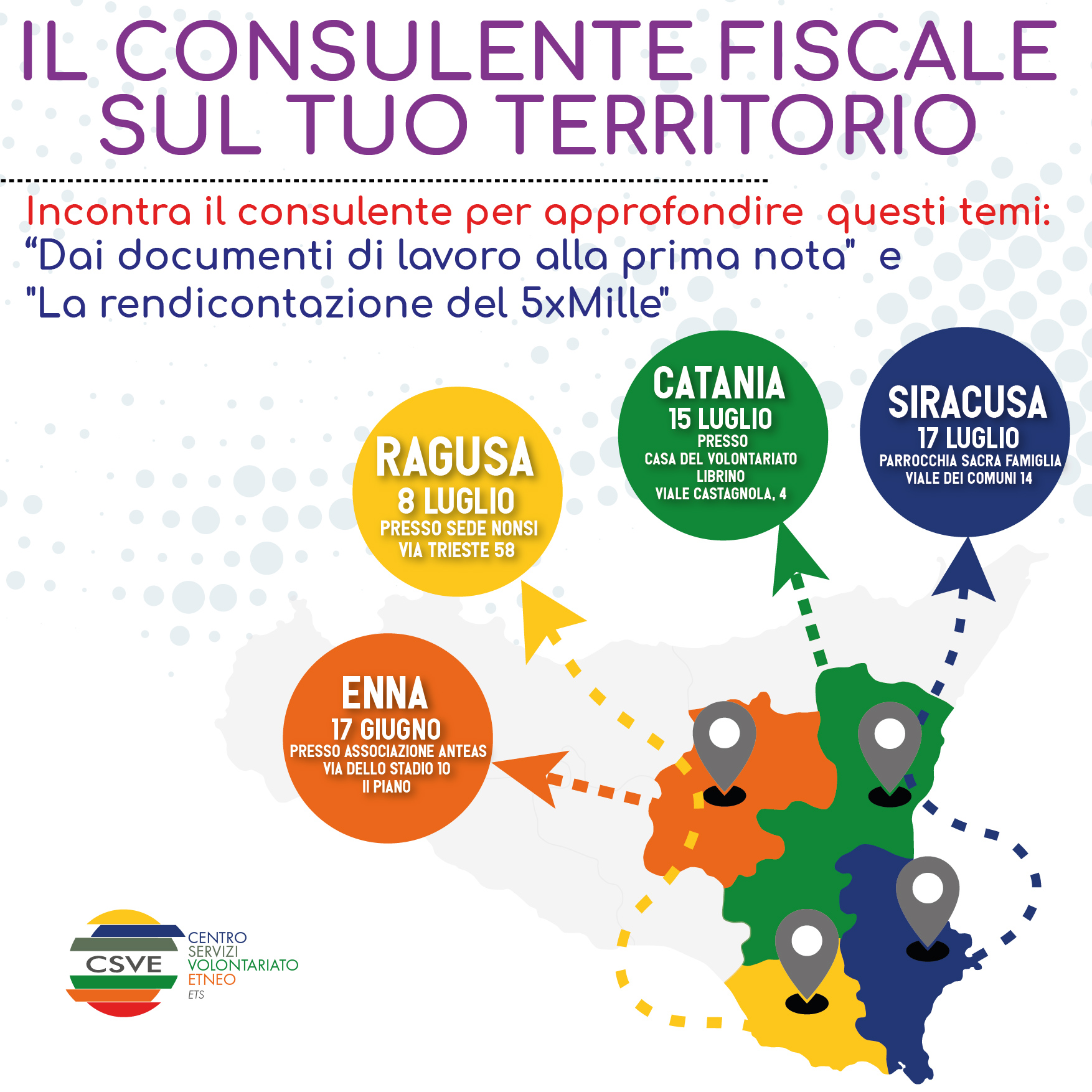 Il consulente fiscale sul tuo territorio: quattro tappe nei capoluoghi