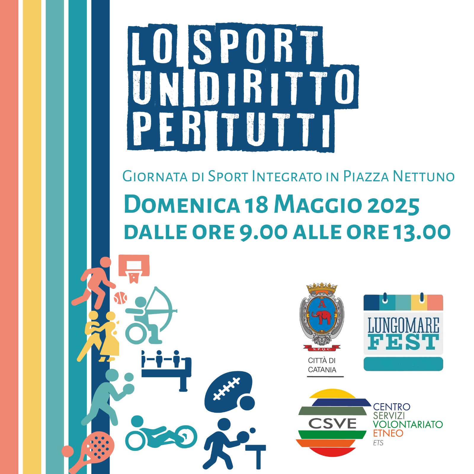 Lo sport come diritto e inclusione: sul Lungomare di Catania una mattinata di attività