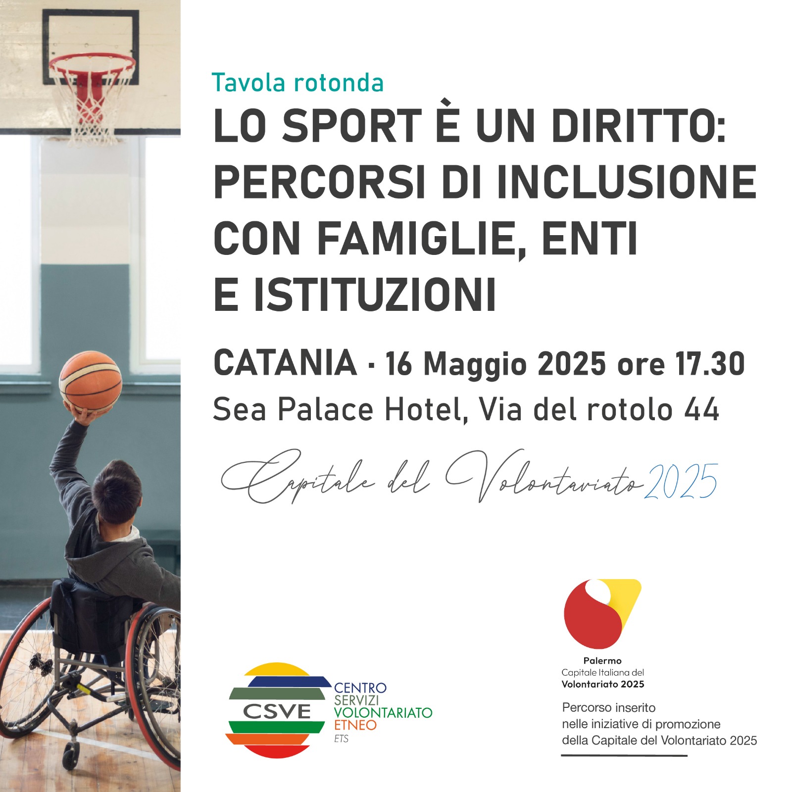 Lo sport è un diritto: tavola rotonda a Catania sui percorsi di inclusione