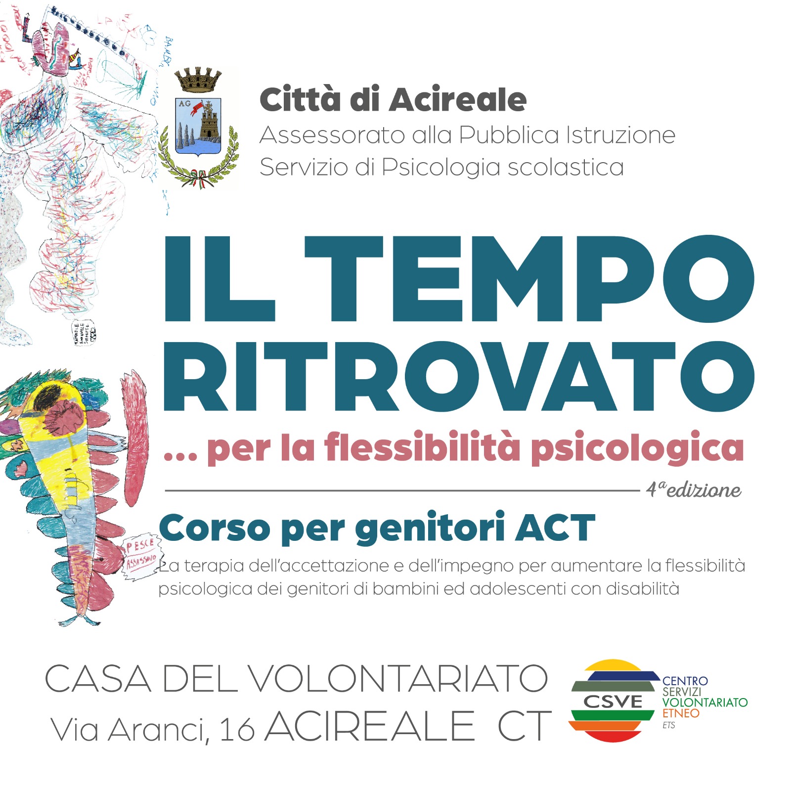"Il tempo ritrovato": corso per genitori ospitato dalla Casa Del Volontariato di Acireale
