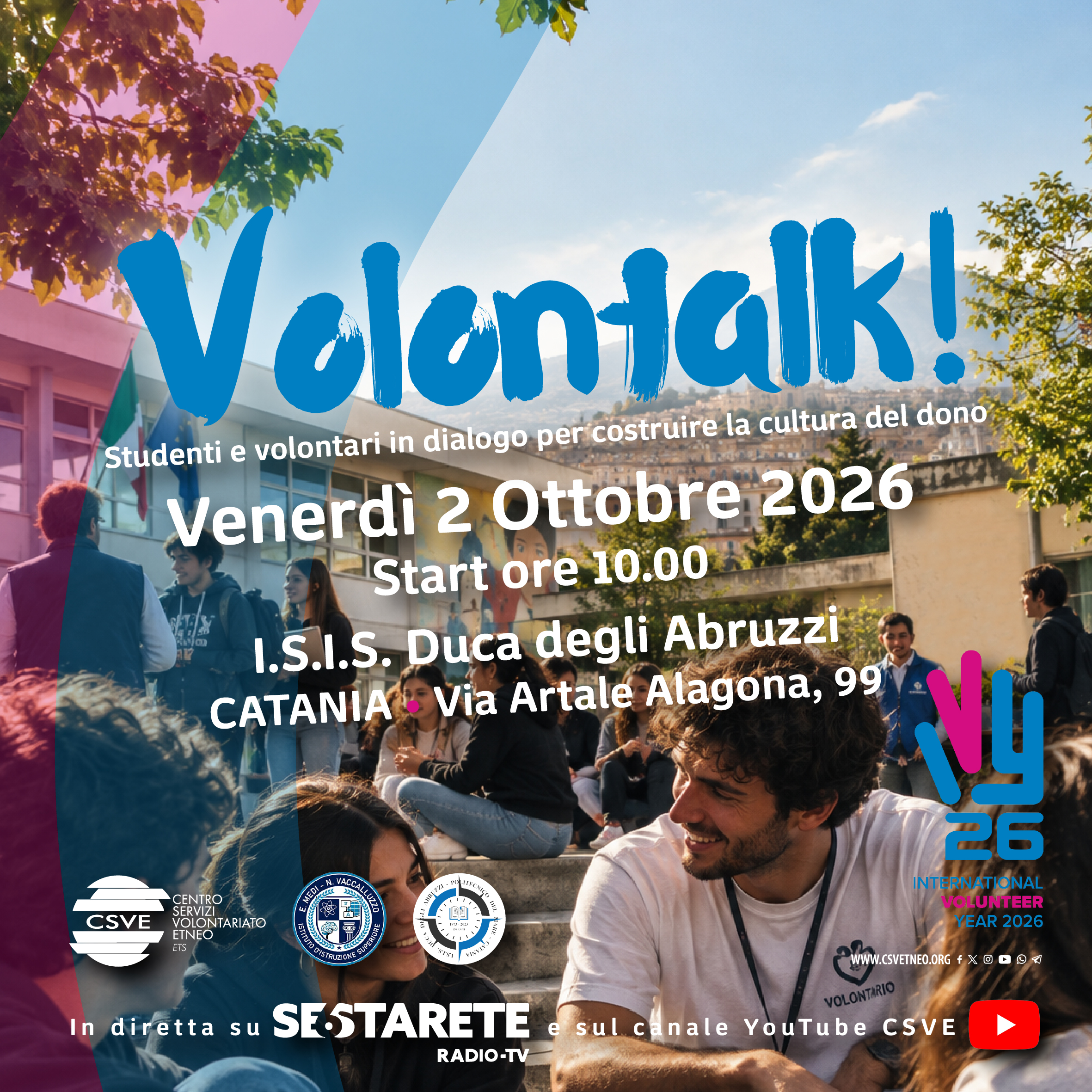 VolonTalk! 2026: studenti e volontari in dialogo per costruire la cultura del dono