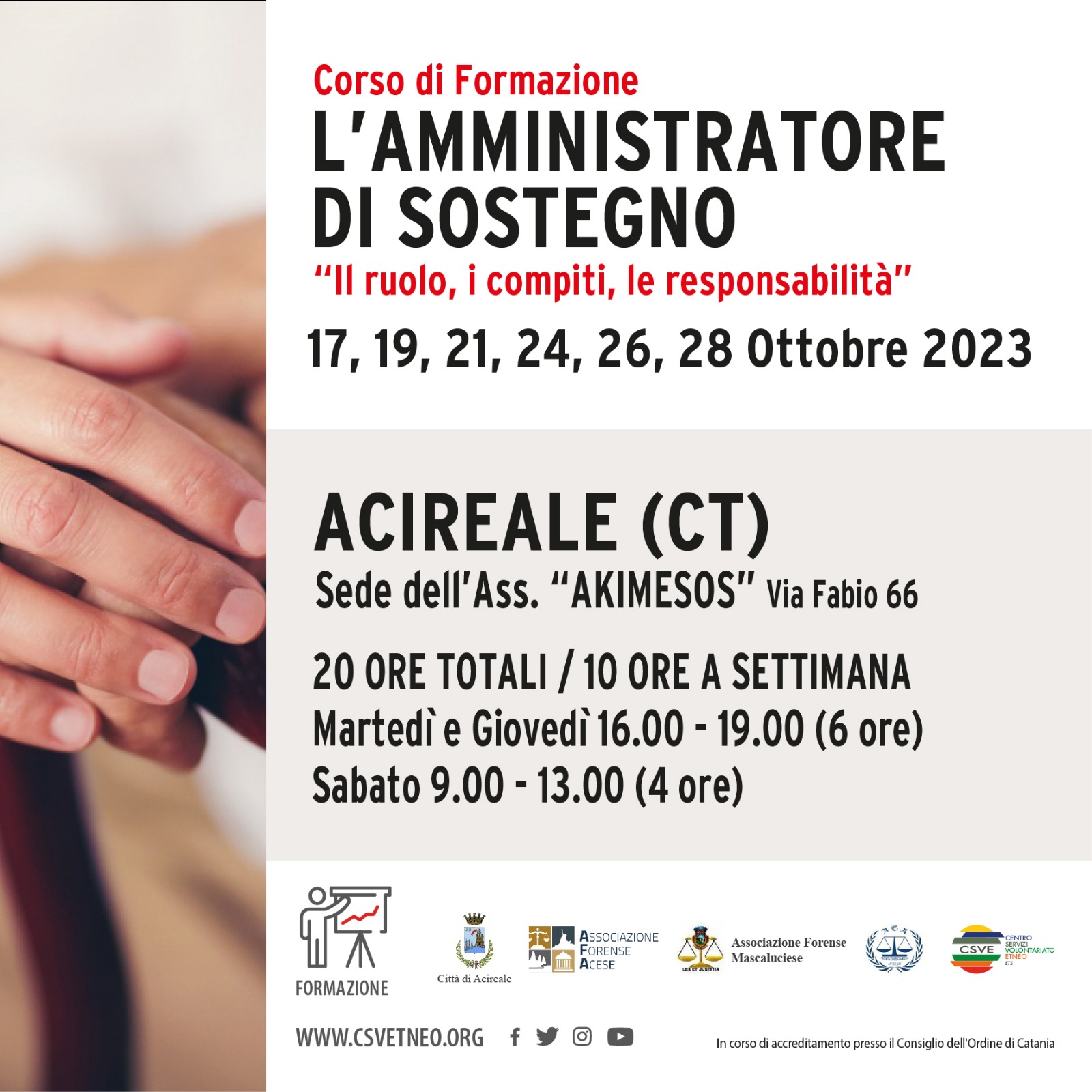 CORSO DI FORMAZIONE AMMINISTRATORE DI SOSTEGNO